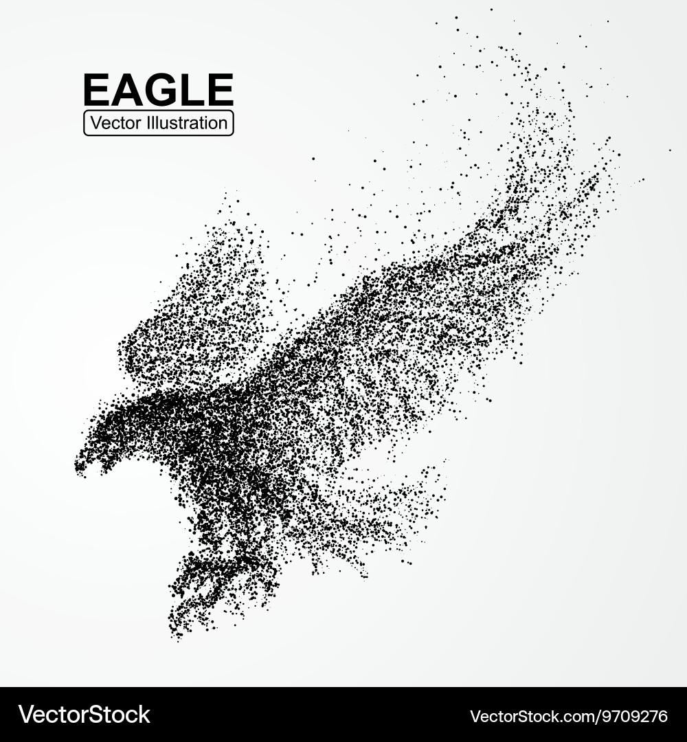 Dynamic Eagle Particle Composition vector image
