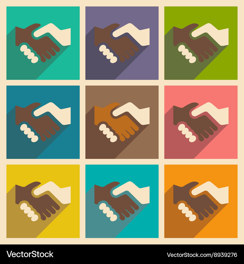 Flat with shadow concept and mobile application Vector Image