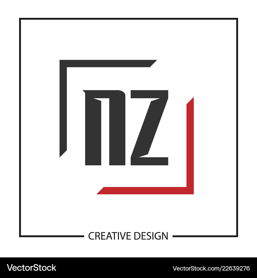 Initial letter nz logo template design – Royalty-Free Vector | VectorStock