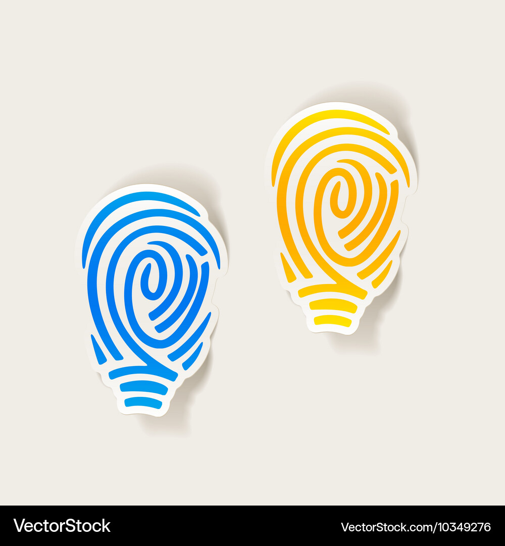 Realistic design element fingerprint Vector Image