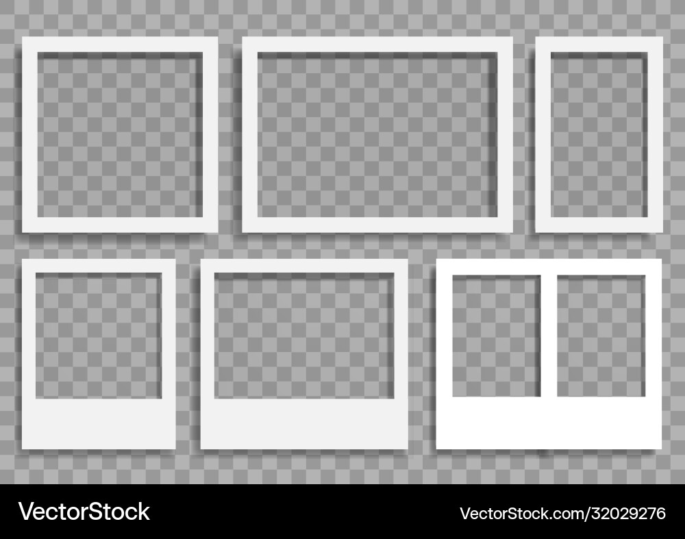 Set empty photo frames Set empty photo frames vector image