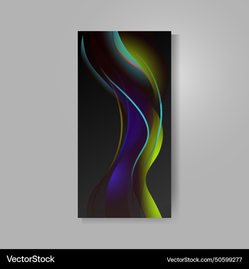 Abstract dynamic vibrant gradient mobile screen vector image