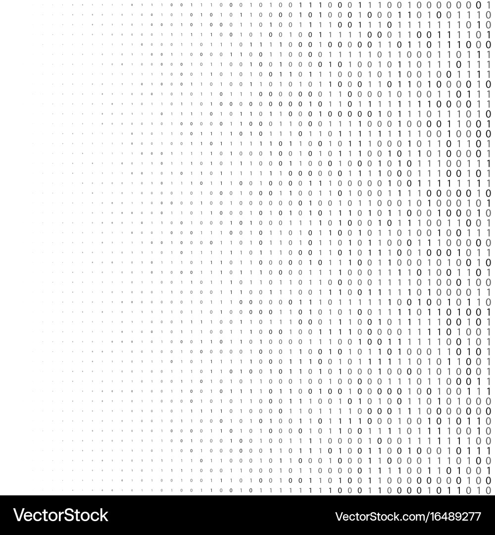 Binary Code Halftone Pattern vector image