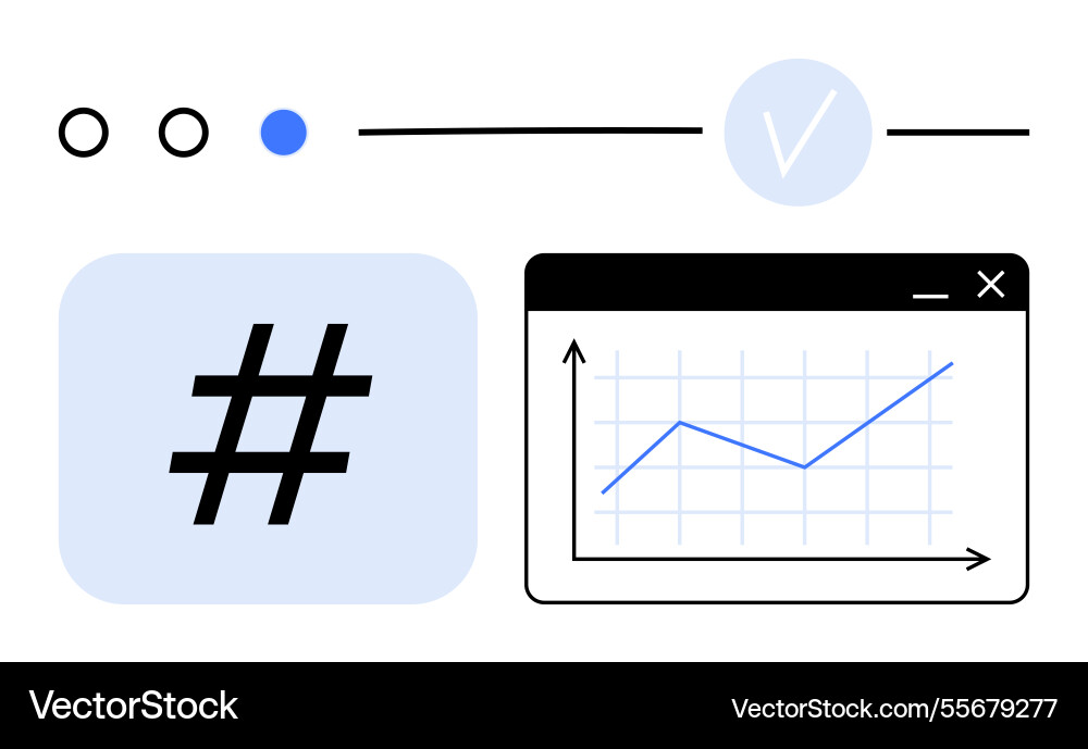 Data visualization with graph metadata tag Data visualization with graph metadata tag vector image