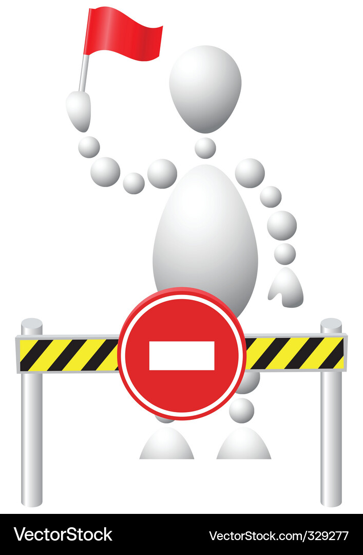 Man with flag Vector Image