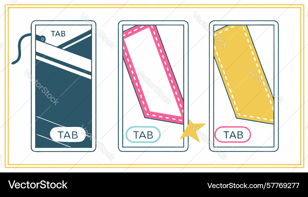 Mobile ui tabs interface design layout Vector Image