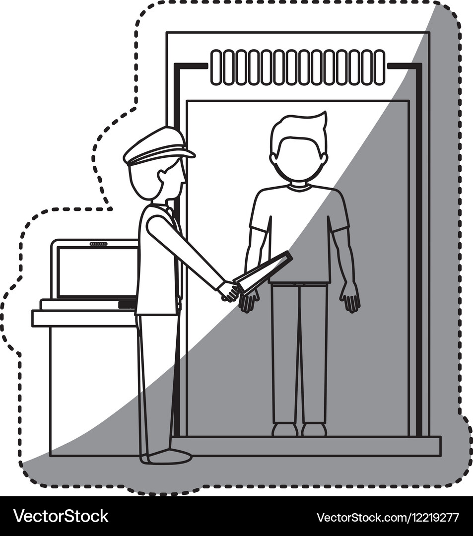 Passenger and security checkpoint design Vector Image