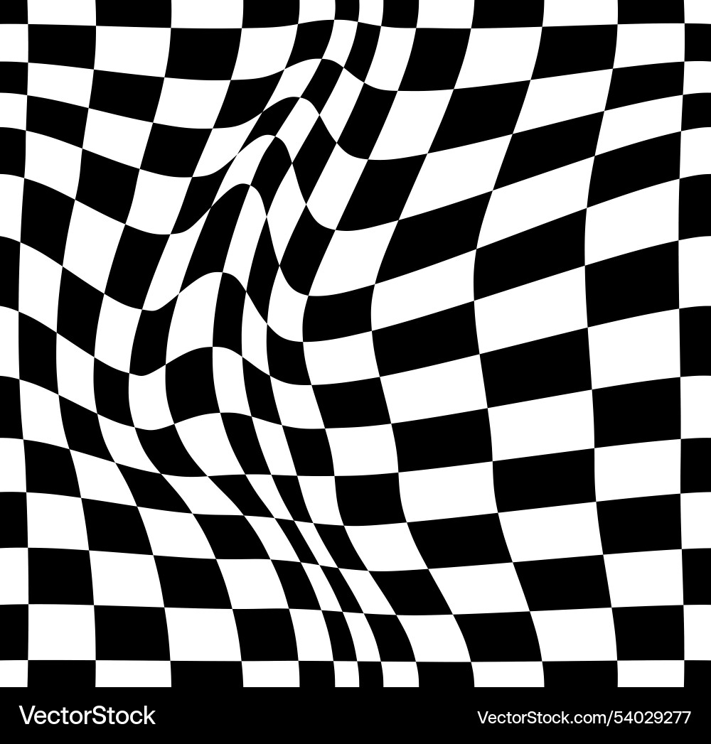 Psychedelic checkerboard pattern Psychedelic checkerboard pattern vector image