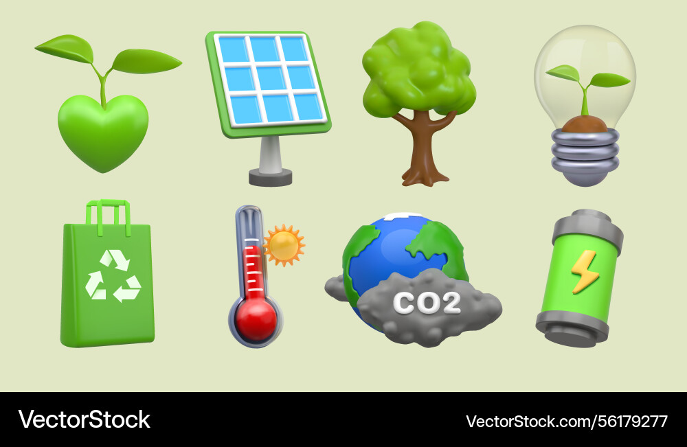 Recycle icons environment conservation green Recycle icons environment conservation green vector image