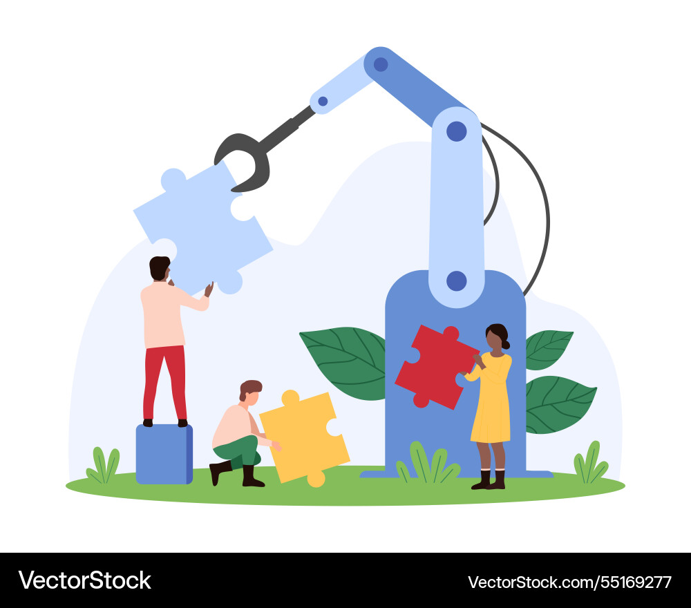 Solving business problems with help of ai tools Vector Image