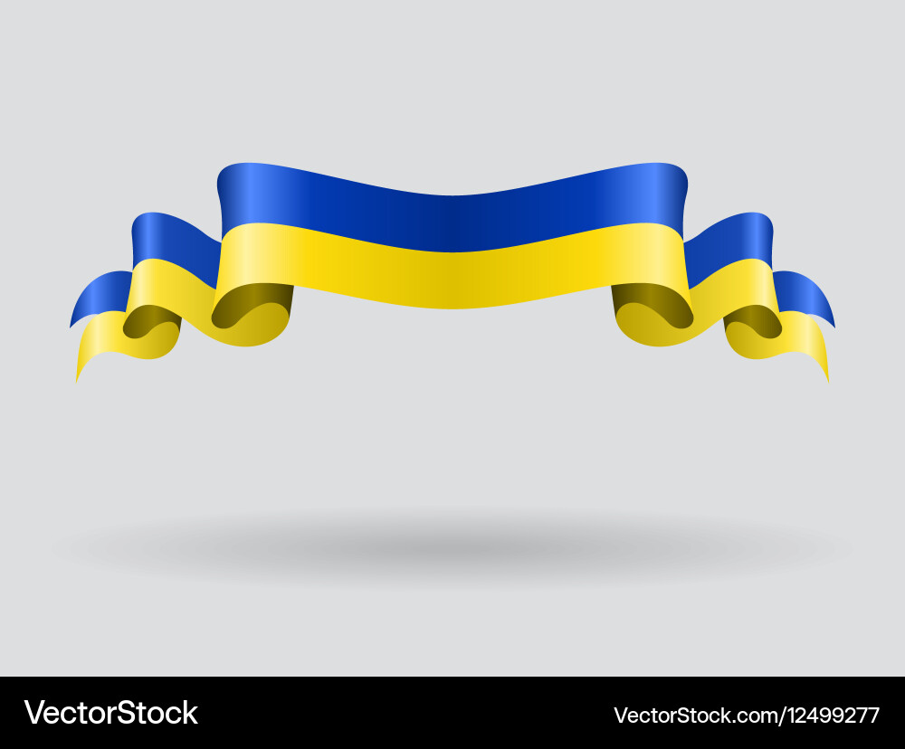 Ukrainian Wave Flag Royalty Free Vector Image - VectorStock