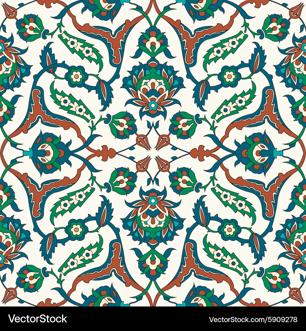 Arabesque seamless pattern Royalty Free Vector Image