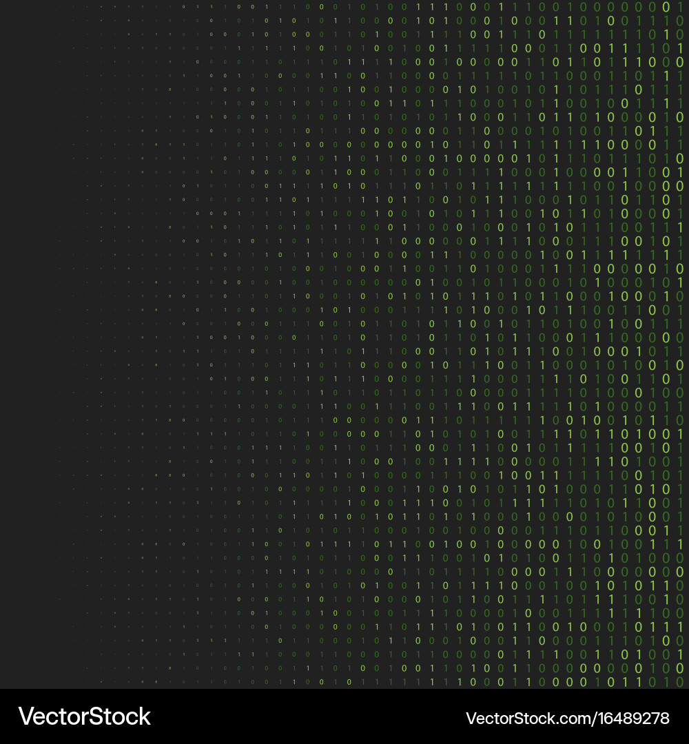 Binary code halftone background zero and one vector image