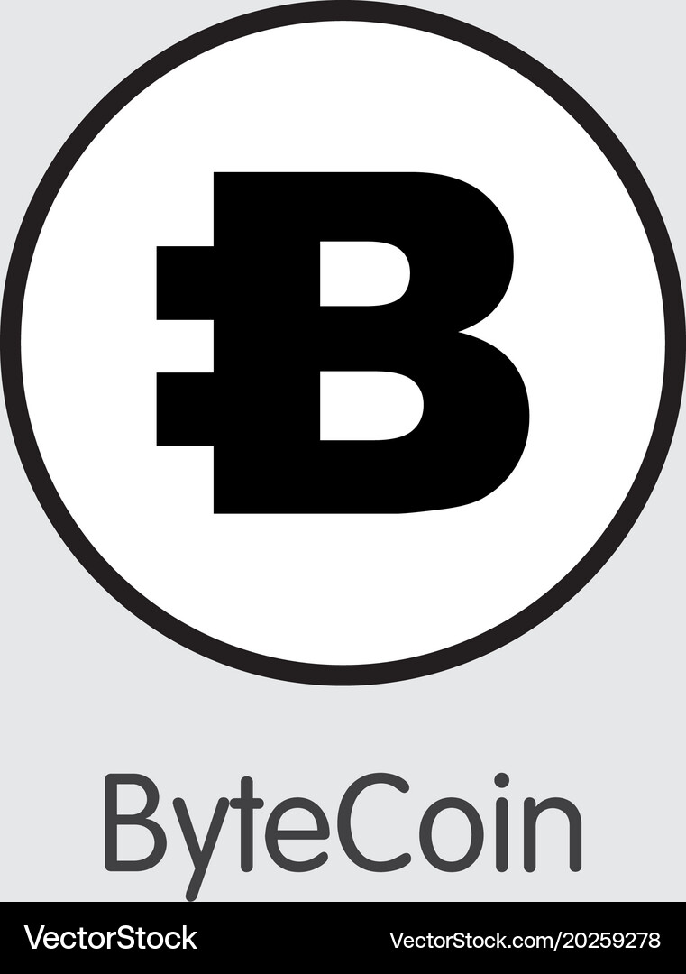 Bytecoin - cryptocurrency logo – Royalty-Free Vector | VectorStock