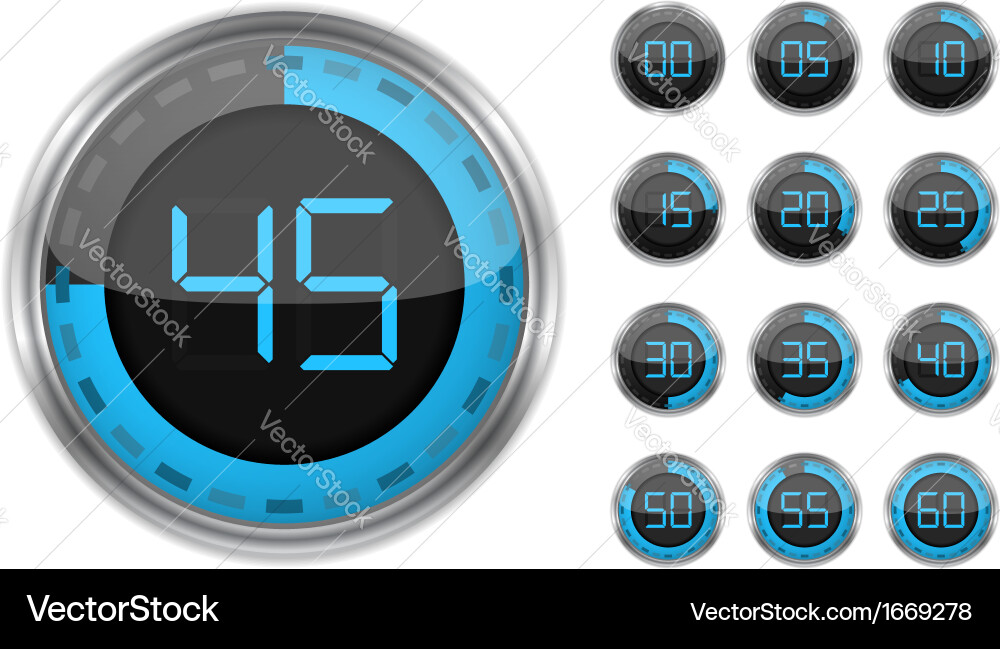 Digital timer vector image