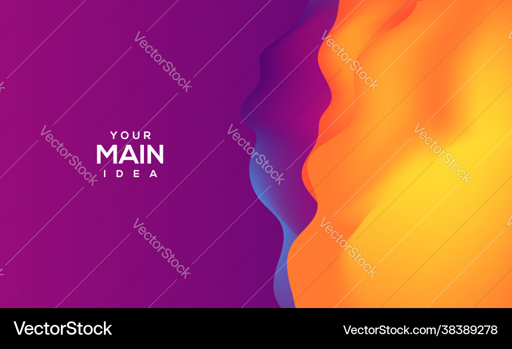 Gradient background and dinamic lines with vector image