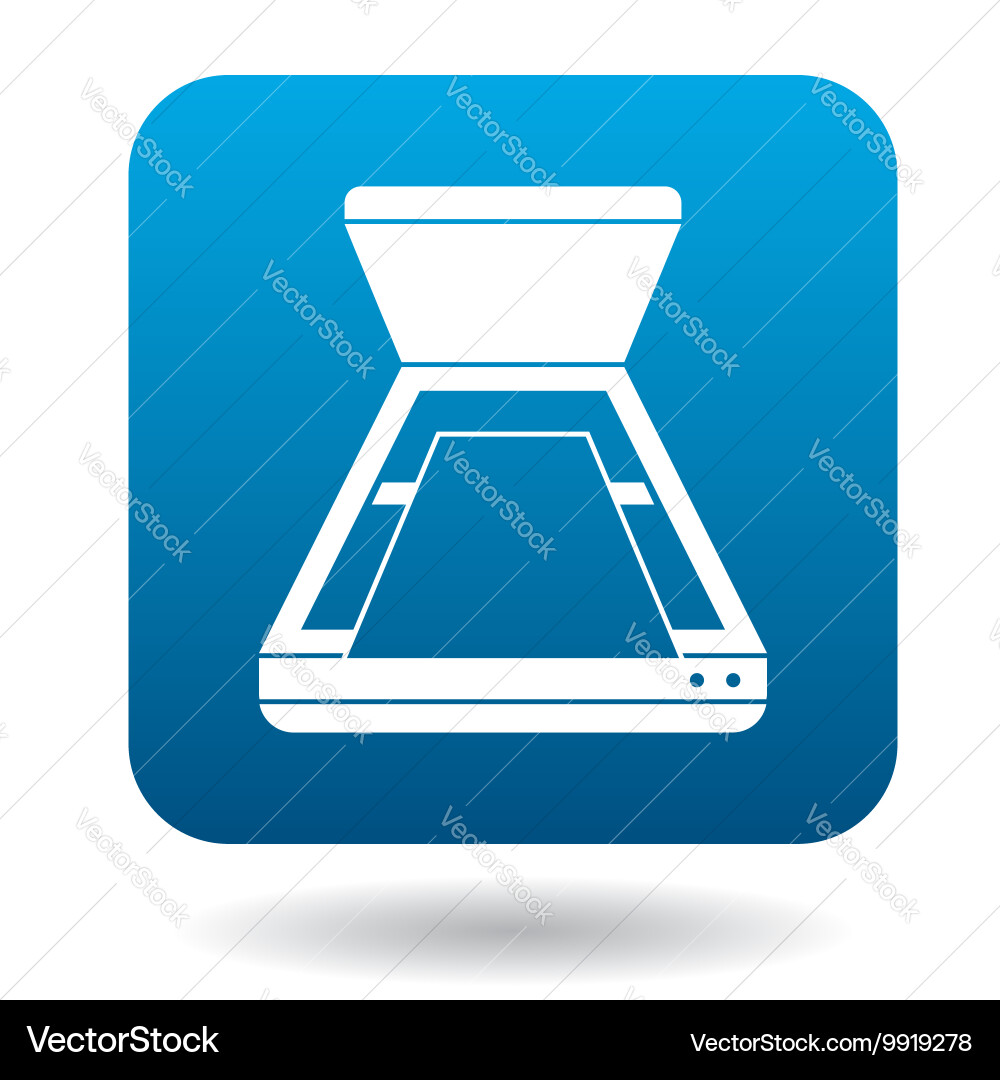 Open scanner icon in simple style Vector Image