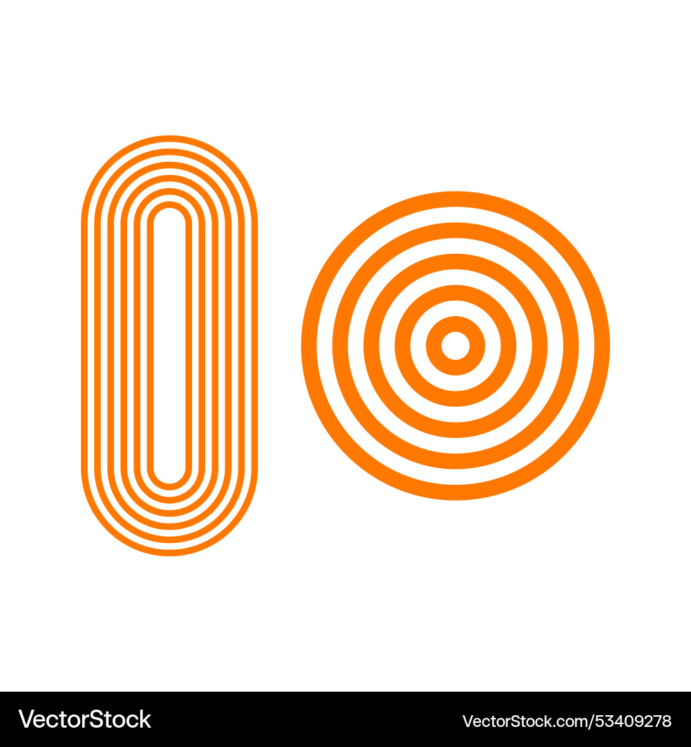 Set of two outline lines circles and rectangles Set of two outline lines circles and rectangles Vector Image