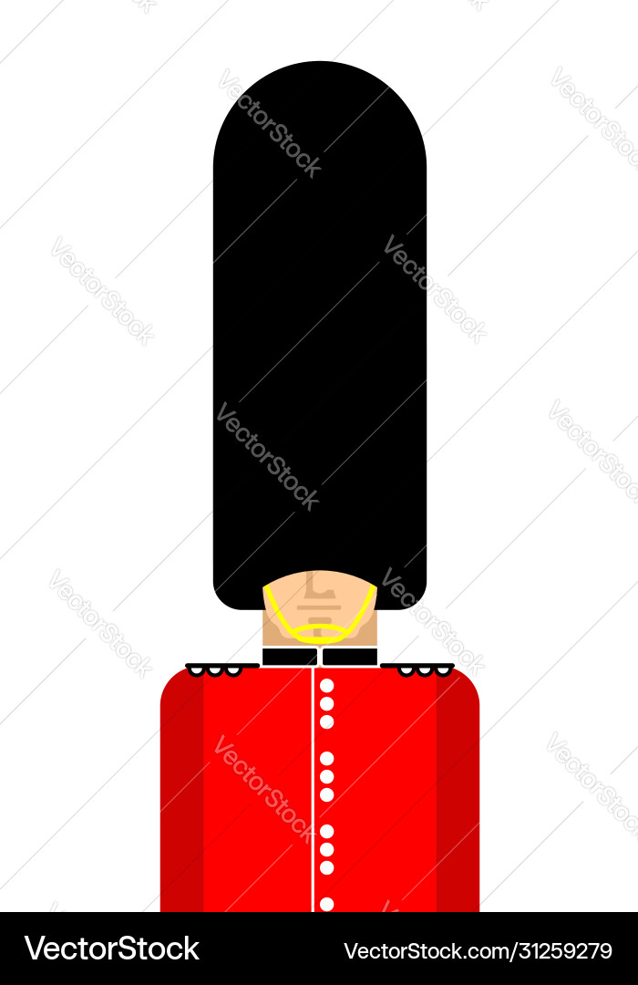 British guardsman isolated london queens guard British guardsman isolated london queens guard Vector Image