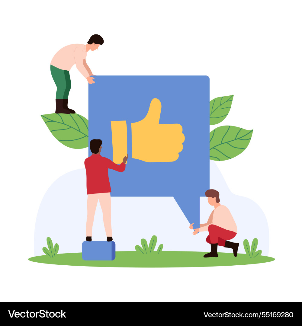 Customer feedback survey service tiny people Customer feedback survey service tiny people vector image