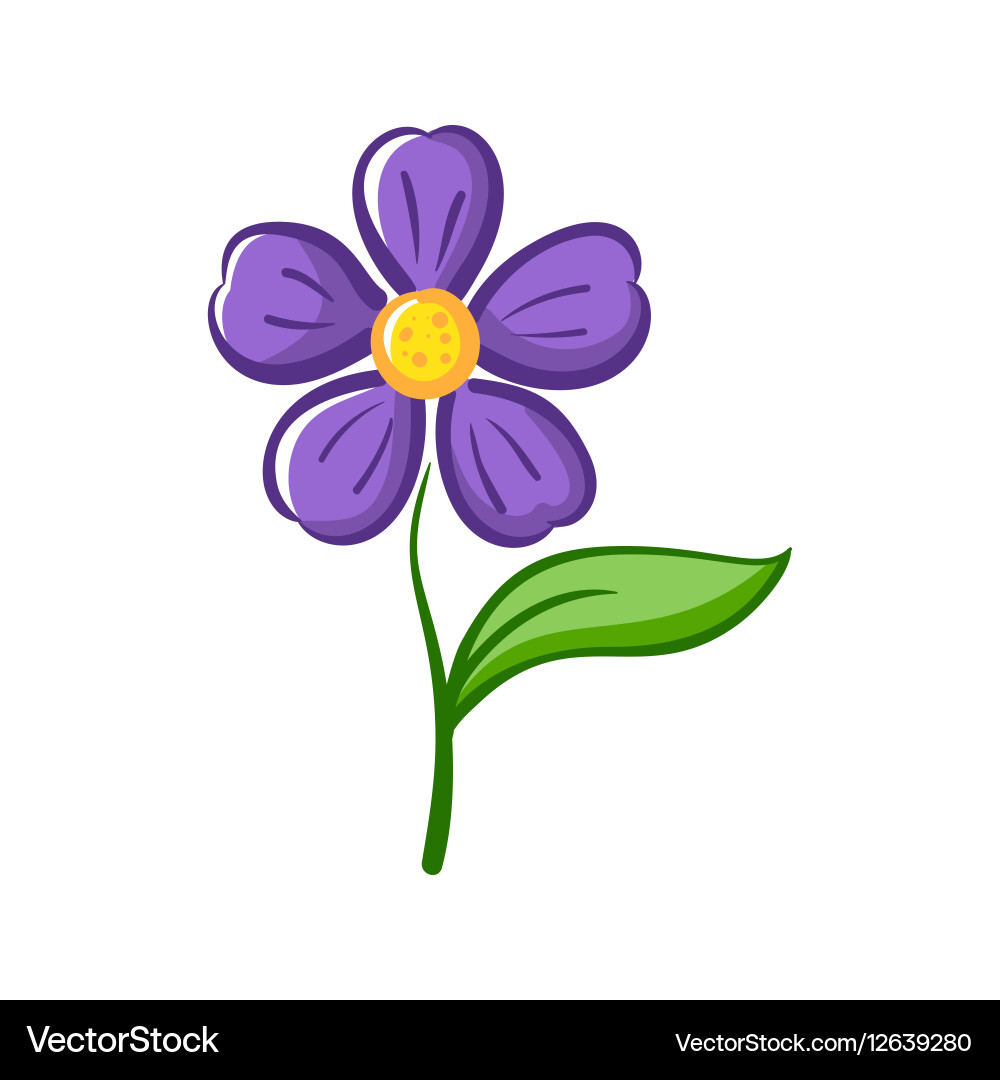 Simple flower Royalty Free Vector Image - VectorStock