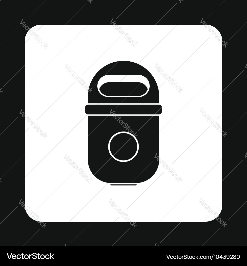 Trash can icon simple style Vector Image