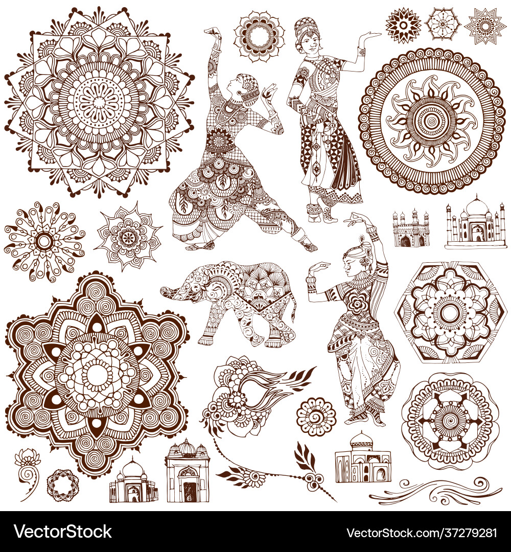 A set patterns for design vector image