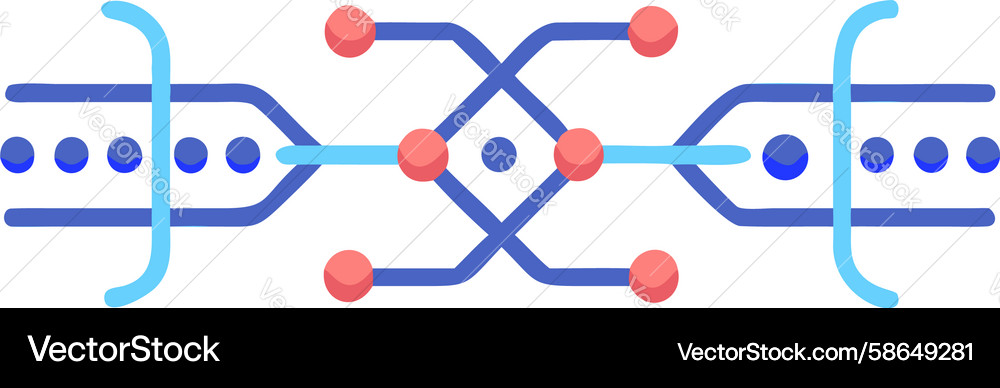 Abstract data flow diagram digital connection Vector Image
