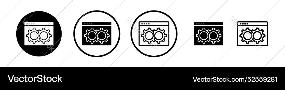 Devops icon set on white background Devops icon set on white background vector image