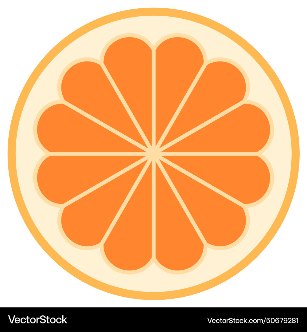 Flat design of the object study a slice vector image