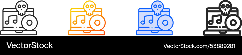 Malware iconthin linear gradient blue stroke Malware iconthin linear gradient blue stroke Vector Image