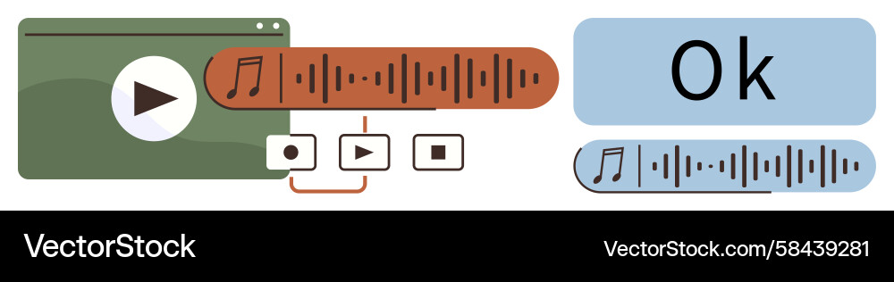 Multimedia Player Interface Vector Image