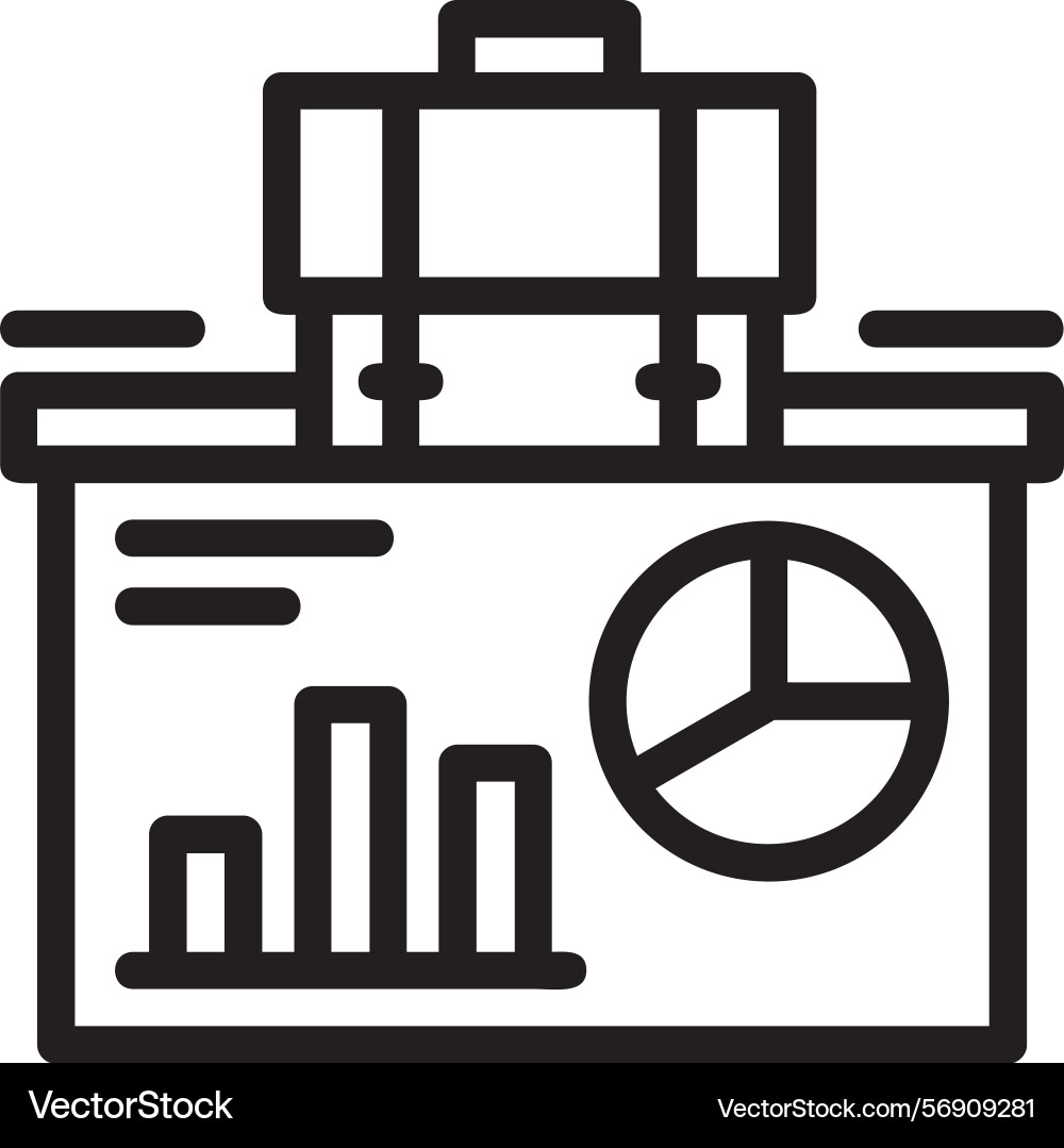 Presentation linear style icon design vector image