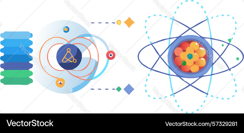 Quantum leap abstract science and particle vector image