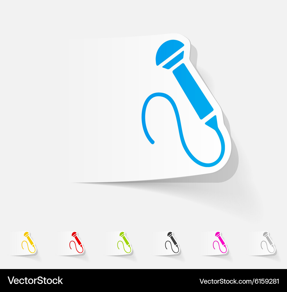 Realistic design element microphone Vector Image