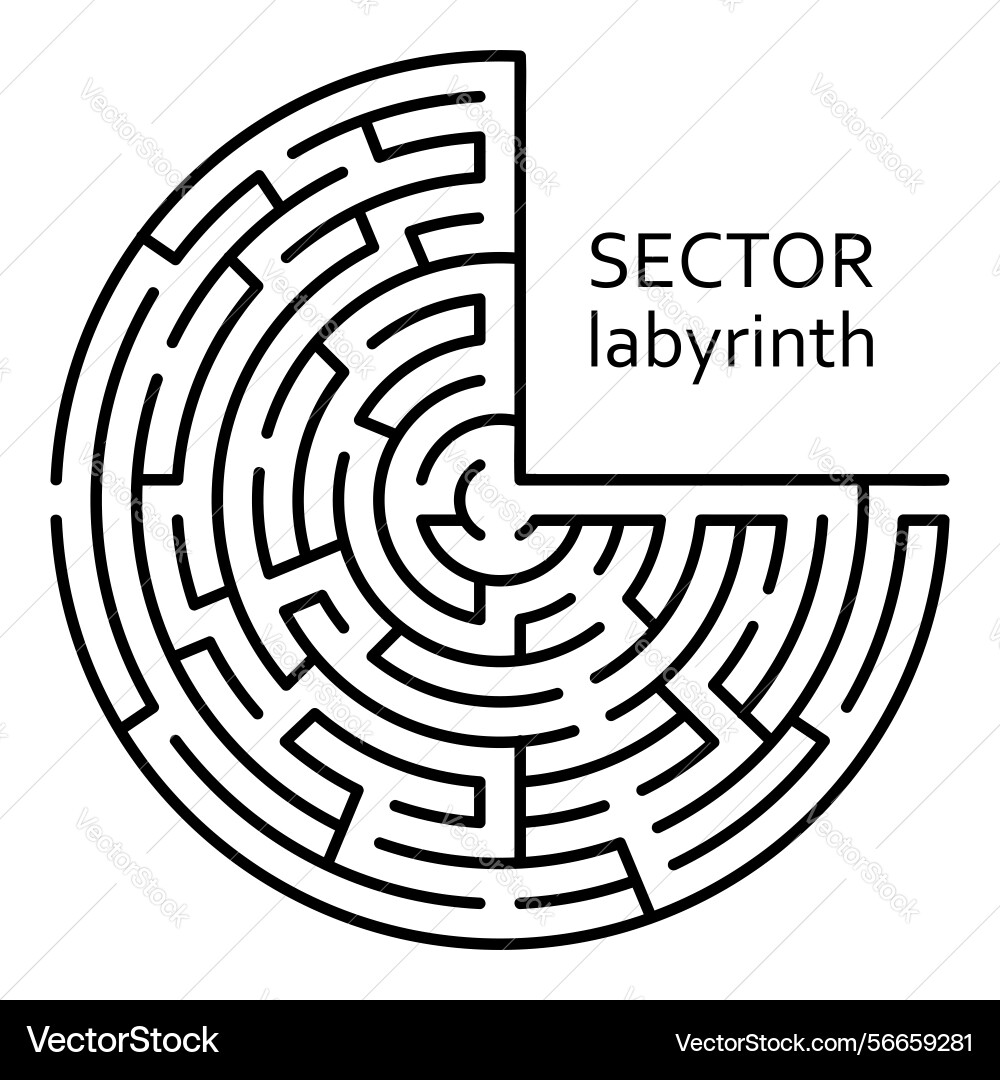 Rgb abstract maze labyrinth with entry and exit Vector Image
