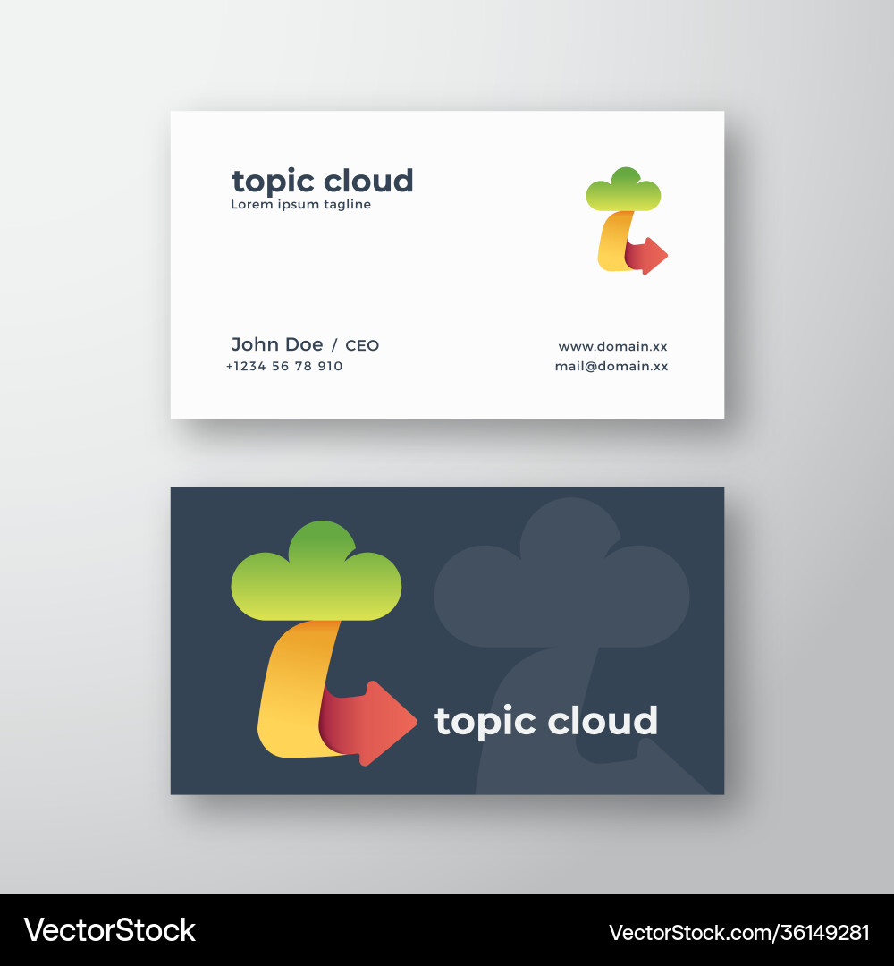 Thema Cloud abstraktes Logo und Visitenkarte Thema Cloud abstraktes Logo und Visitenkarte vektorbild