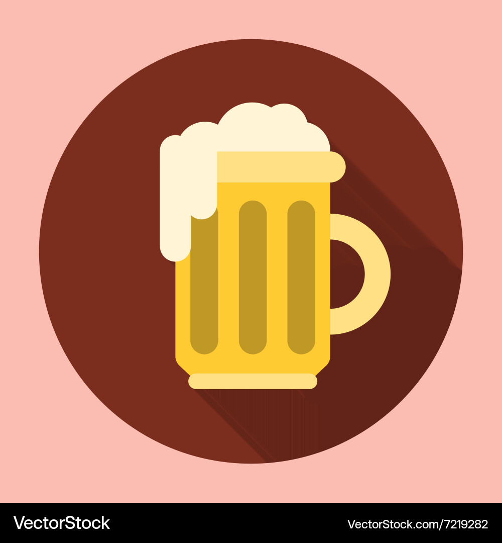 Beer icon flat Royalty Free Vector Image - VectorStock