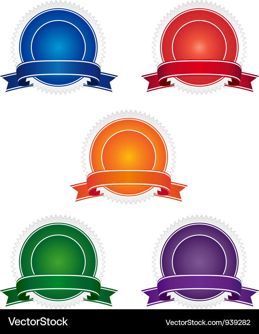 Blank Badge Collection Royalty Free Vector Image