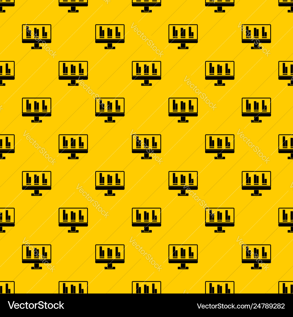 Business graph at computer screen pattern Business graph at computer screen pattern vector image