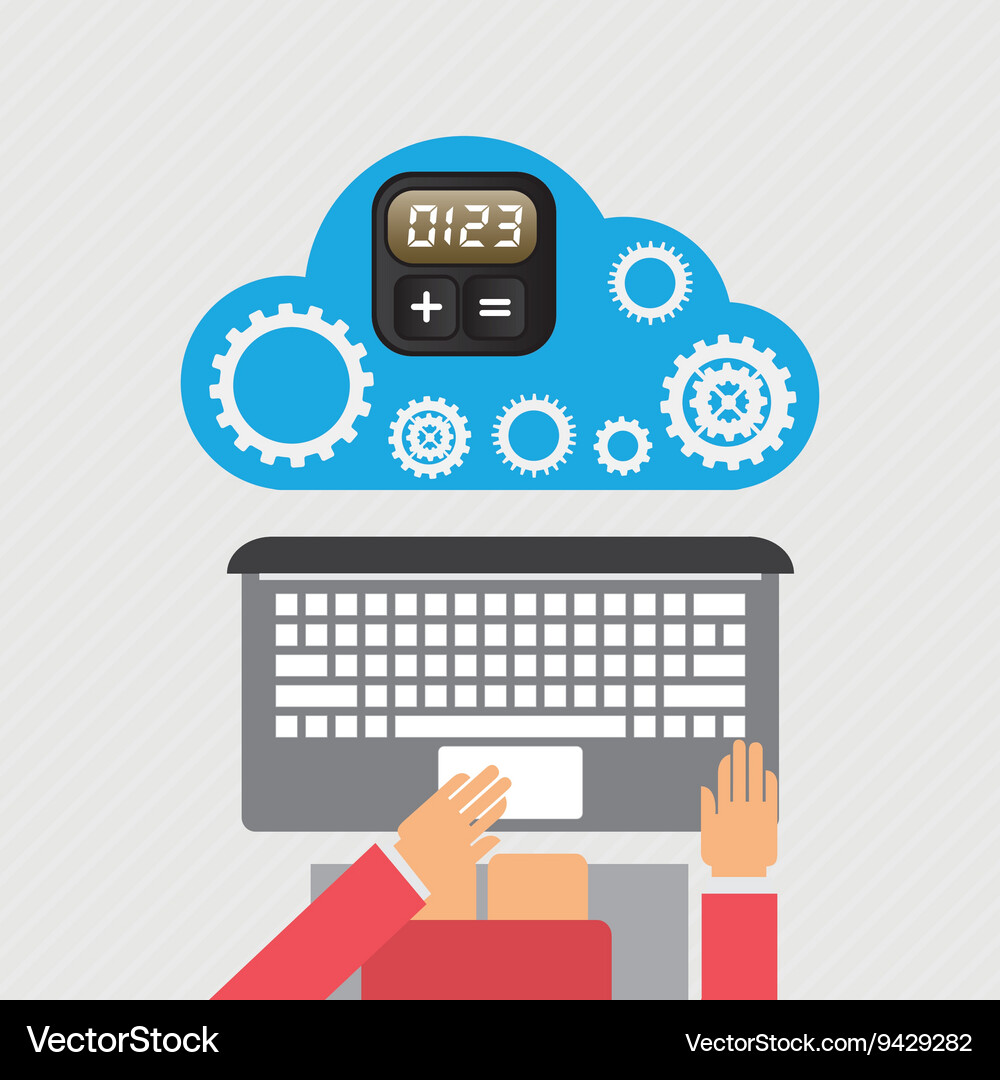 Cloud computing design Vector Image