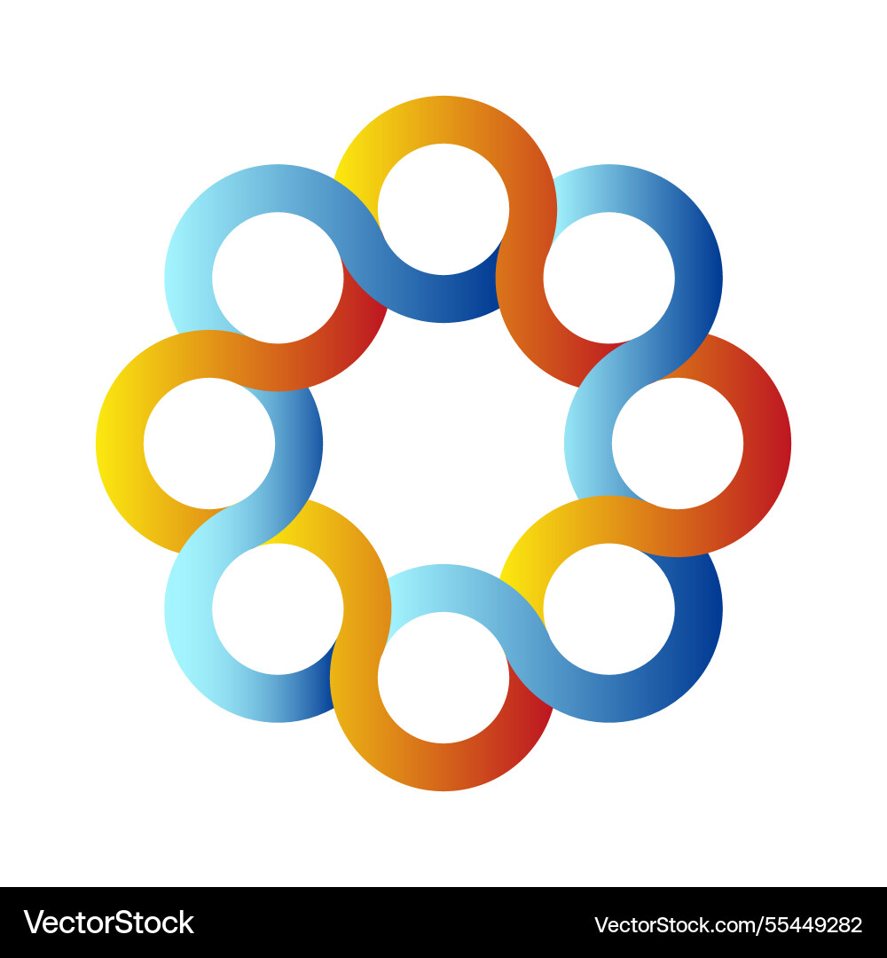 Colorful ring circle gradient loop pattern Colorful ring circle gradient loop pattern vector image