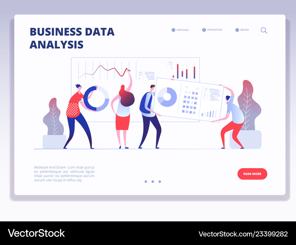 Data Analytics Dashboard vector image