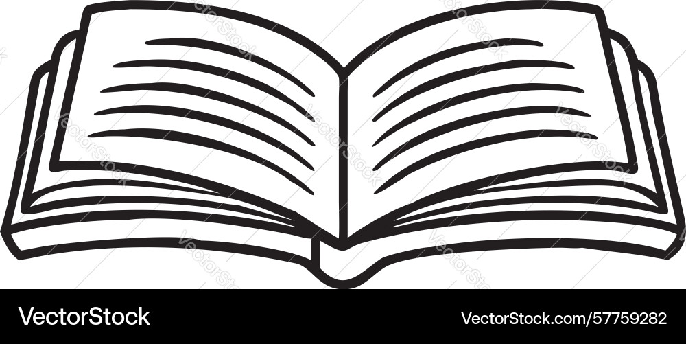 Detailed open book for reading design generative Vector Image