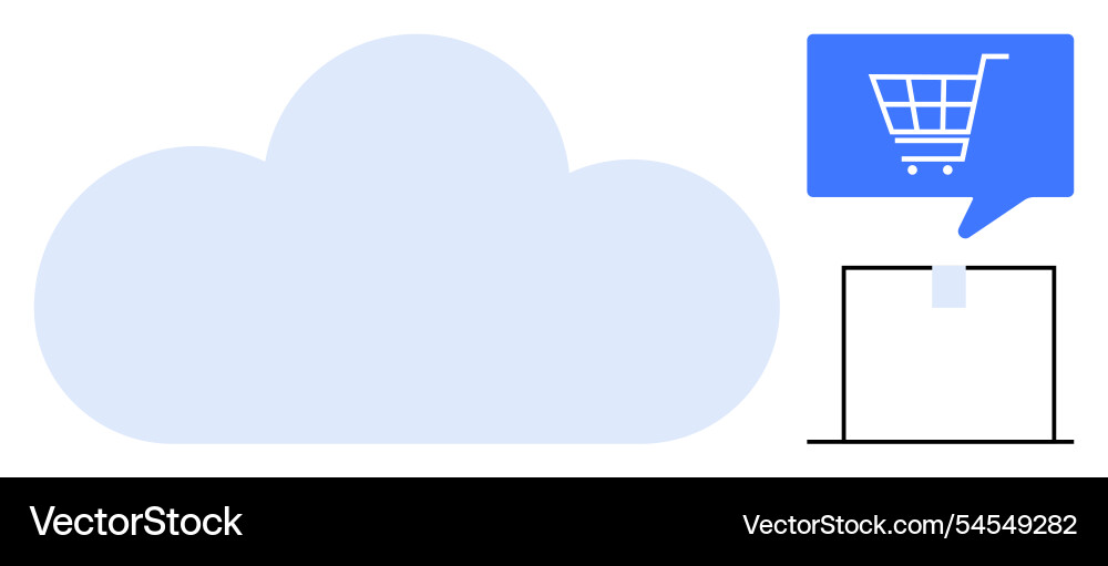 E-commerce and cloud computing integration Vector Image