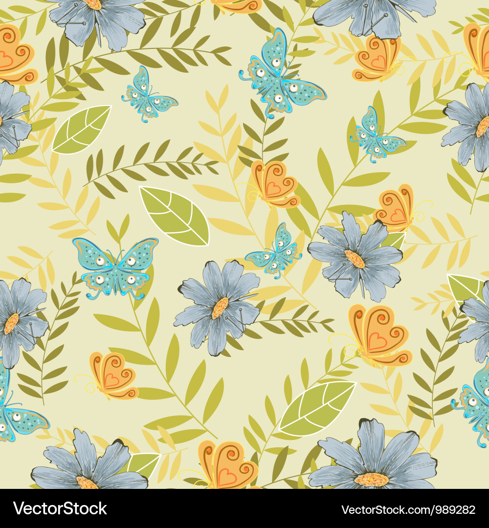 Leafy Botanical Pattern vector image