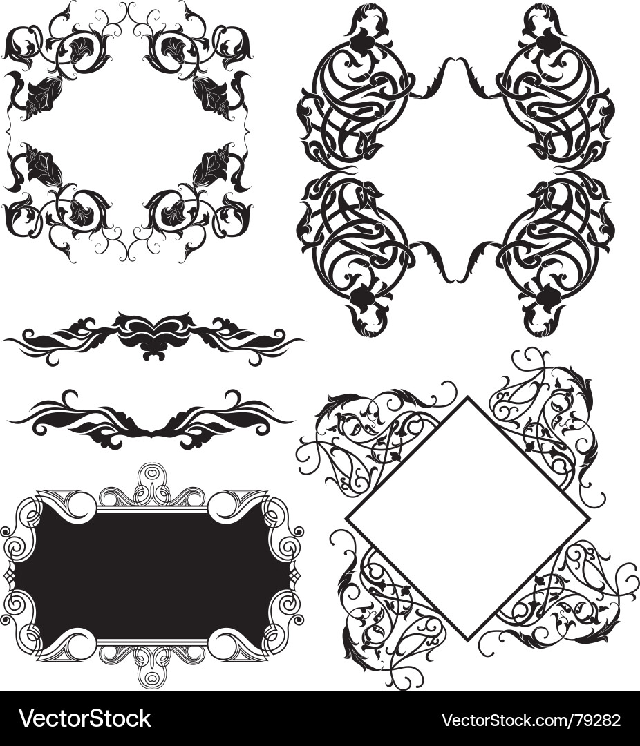 Ornate Frame Elements vector image