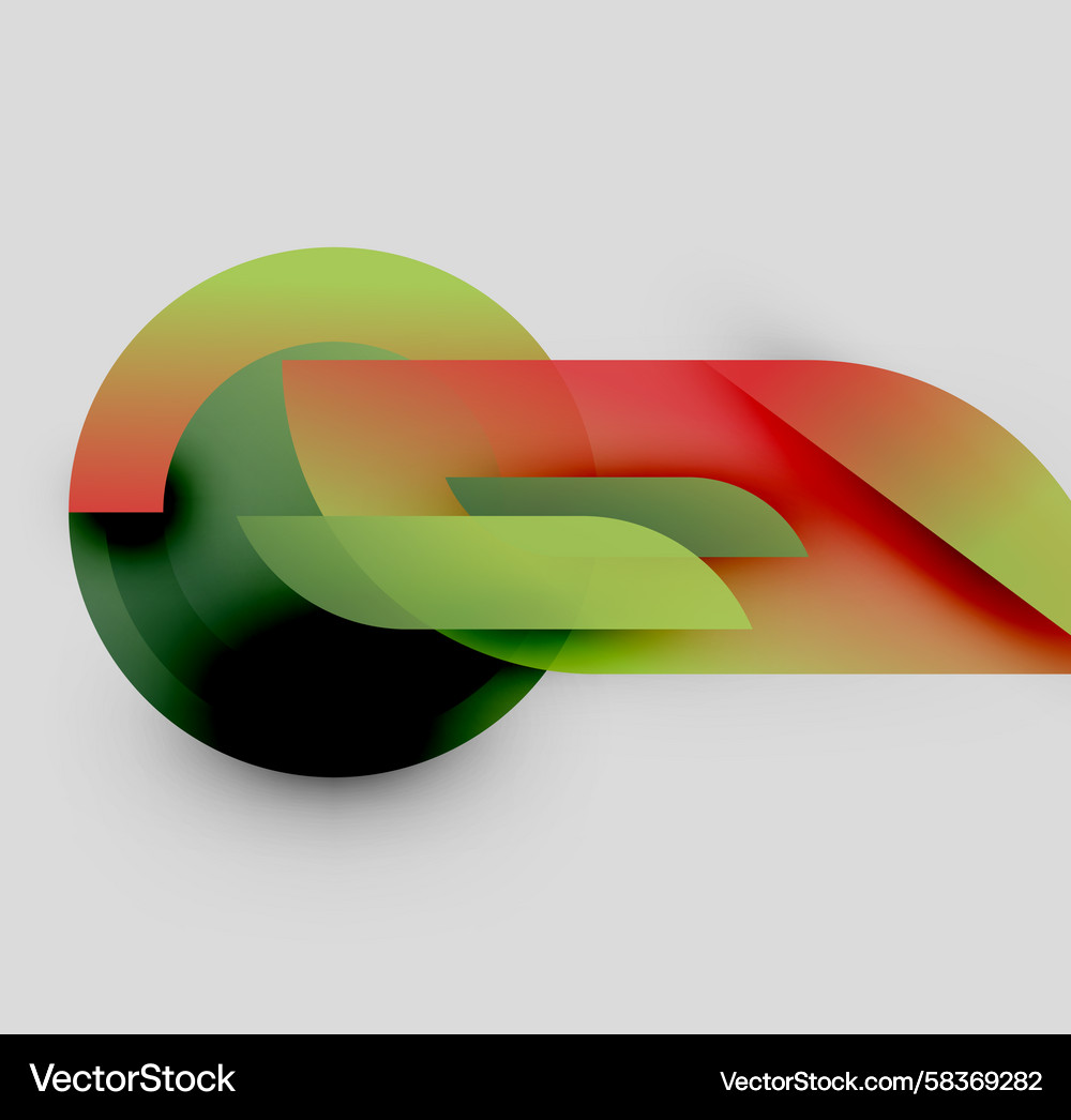 Overlapping Shapes - Abstract Gradient Vector Image