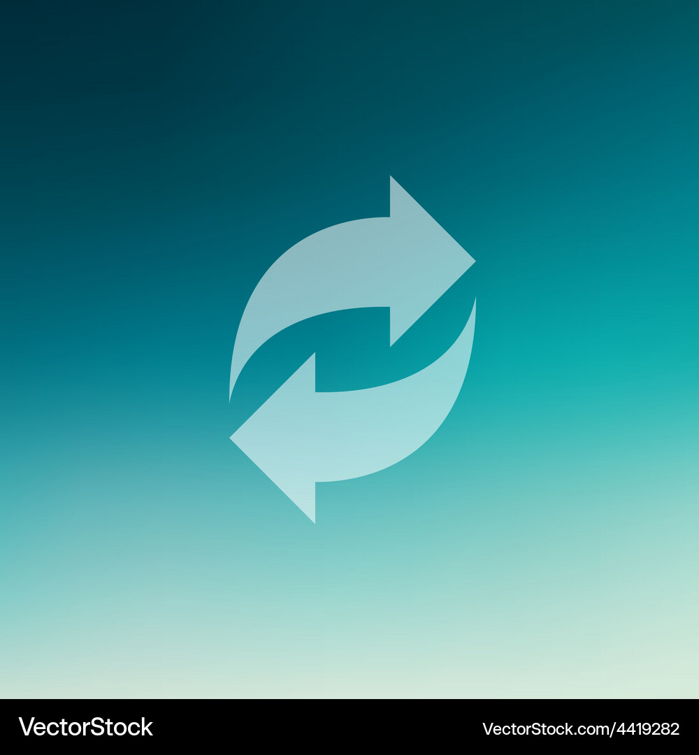 Reload arrow in flat style icon Vector Image