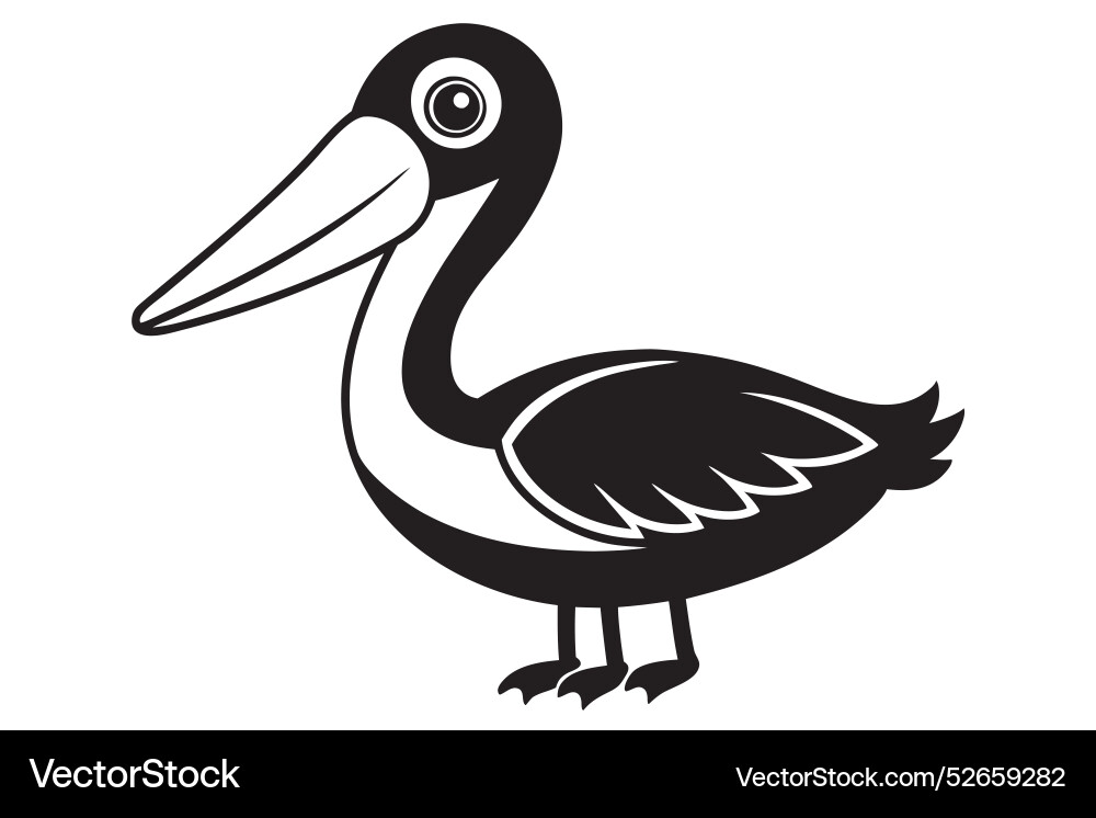 Süßes Pelican Süßes Pelican vektorbild